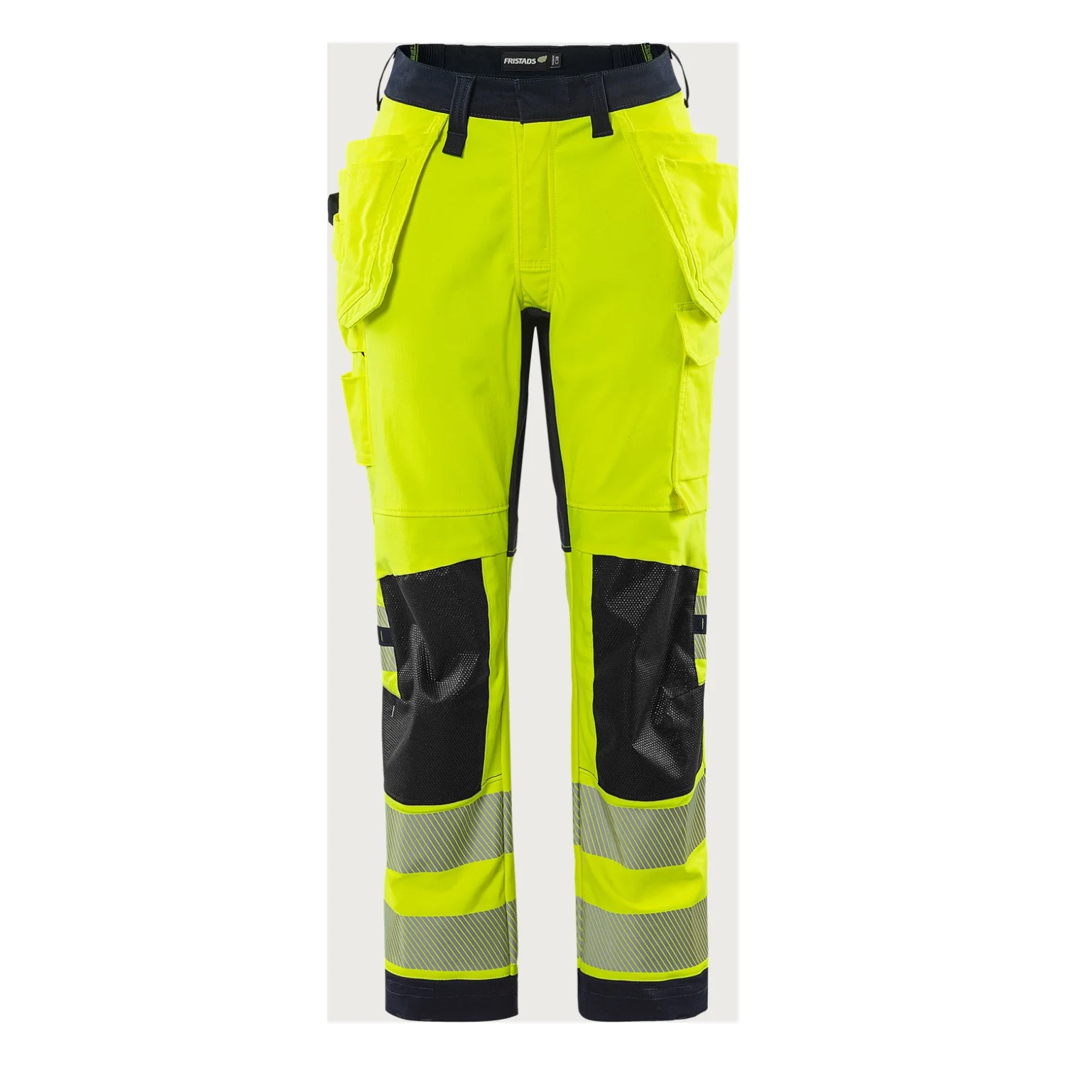 Fristads Flamestat Green high vis szakiparos sztreccs nadrág aramid női class 2 2943 GFS Hi-Vis sárga/matrózkék