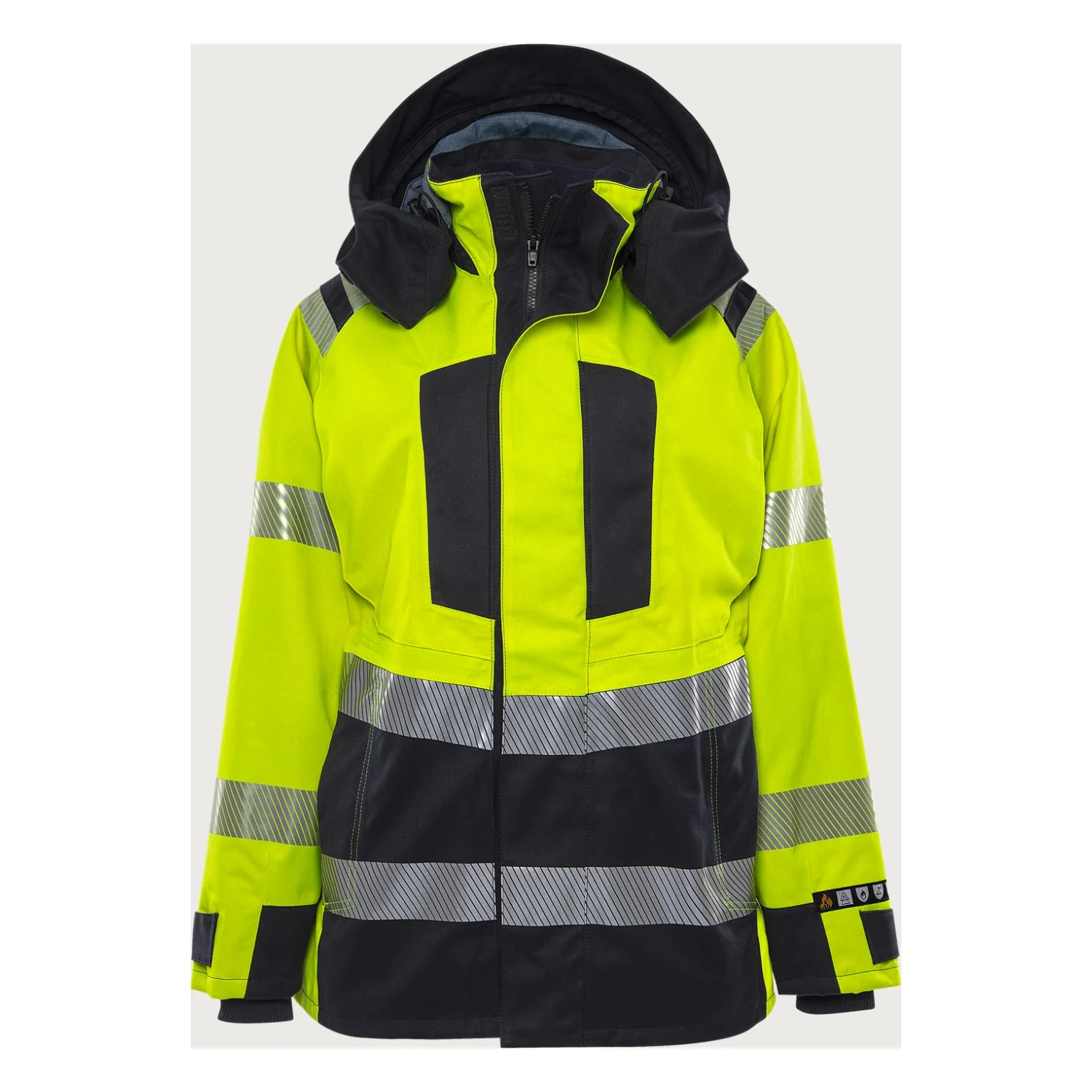 Fristads Flamestat high vis Airtech® héjdzseki női class 3 4526 ATHR Hi-Vis sárga/matrózkék