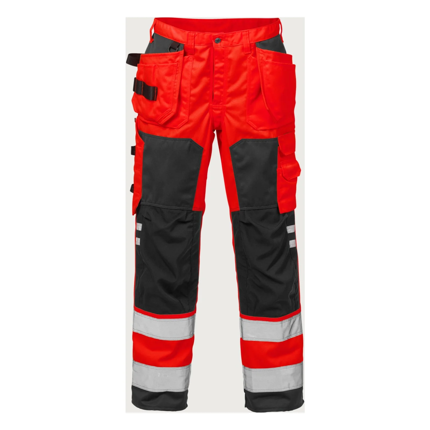 Fristads High vis szakiparos nadrág cl 2 2025 PLU Hi-Vis piros/fekete