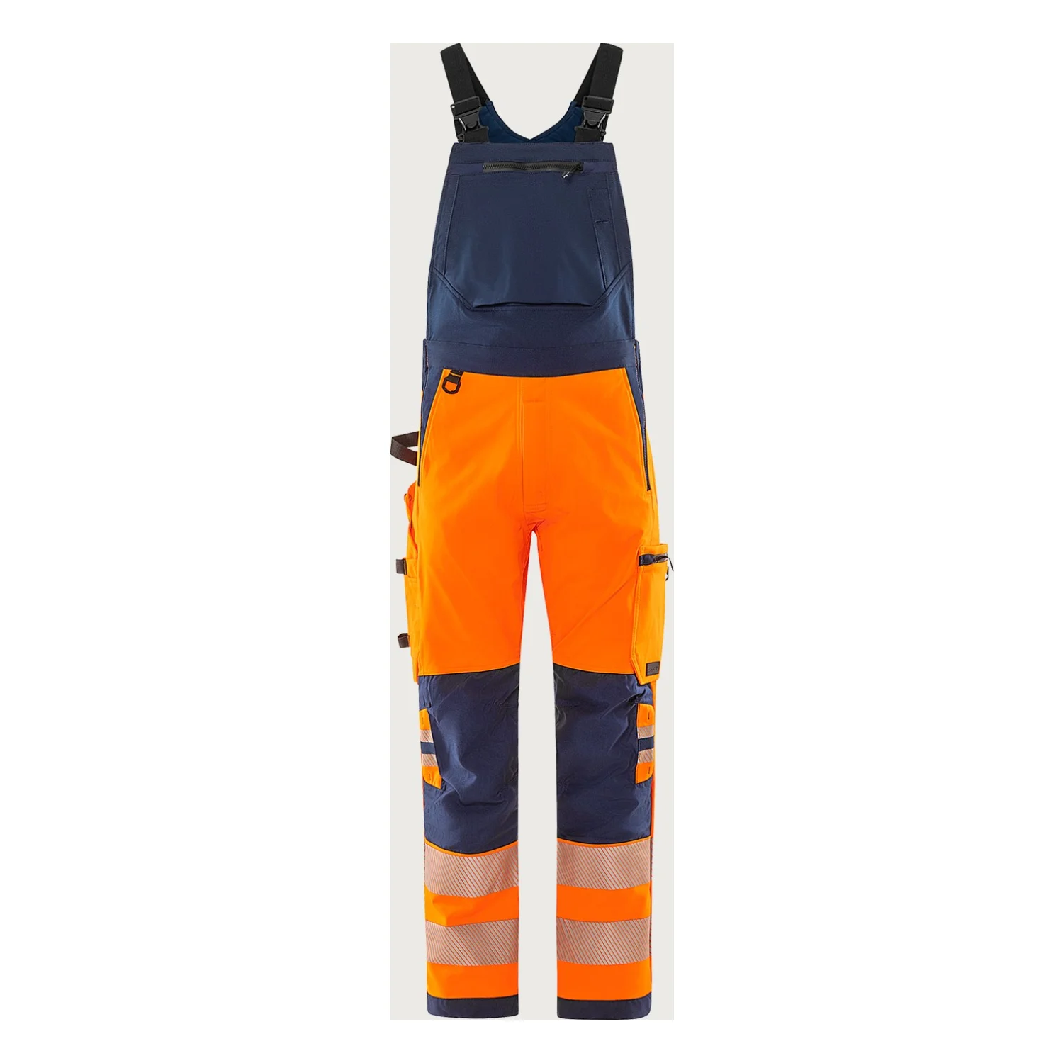 Fristads High vis Green sztreccs kantáros nadrág class 2 1031 GSTP Hi-Vis narancssárga/matrózkék