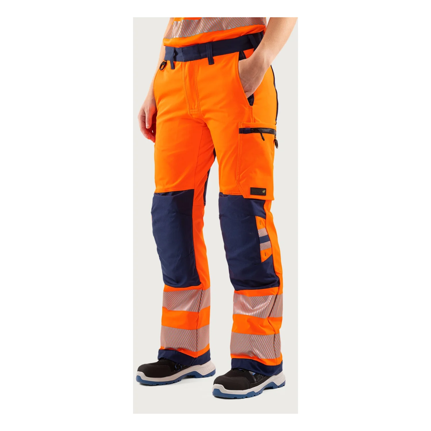 Fristads High vis Green sztreccs nadrág női class 2 2665 GSTP Hi-Vis narancssárga/matrózkék
