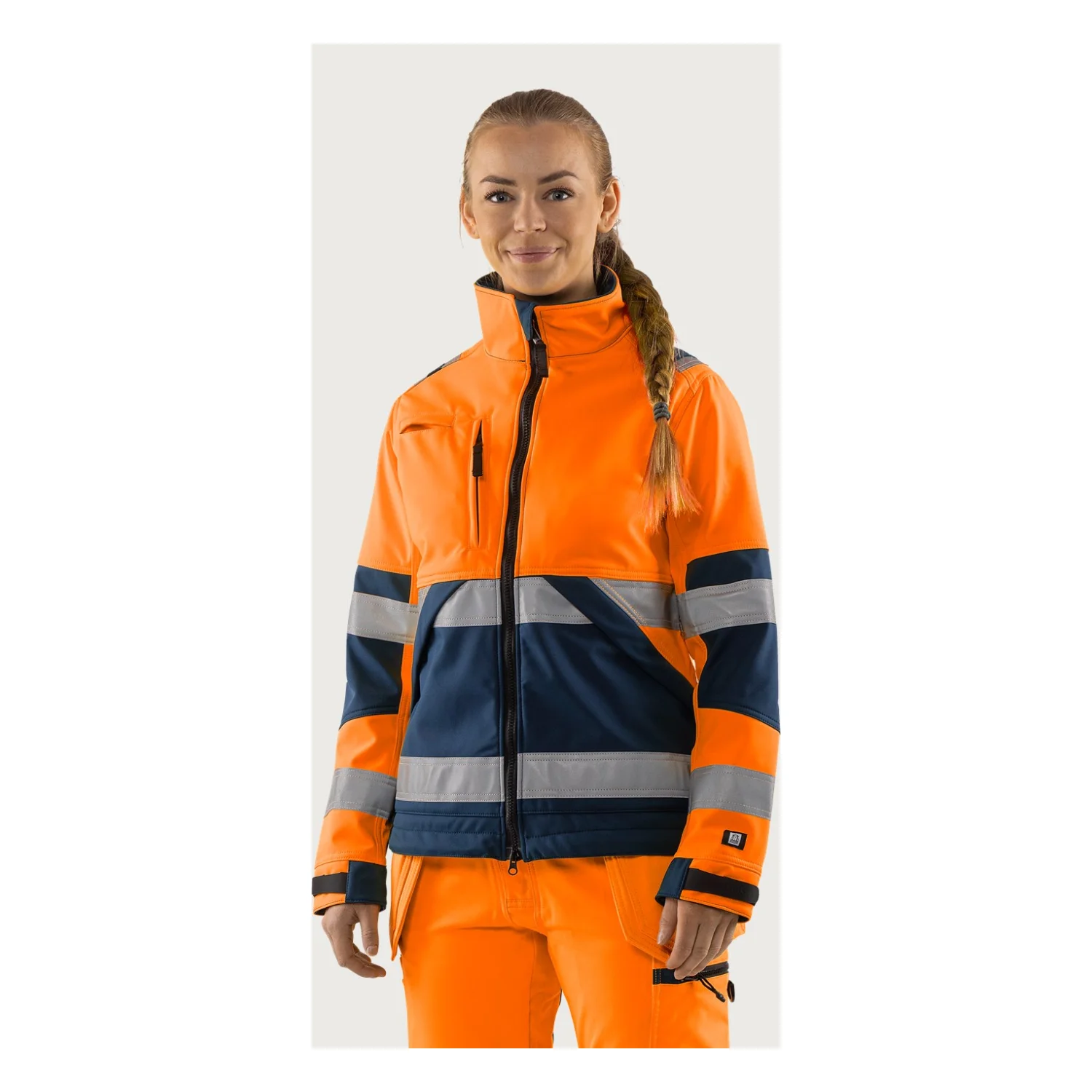Fristads High vis softshell dzseki női cl 2 4183 WYH Hi-Vis narancssárga/matrózkék