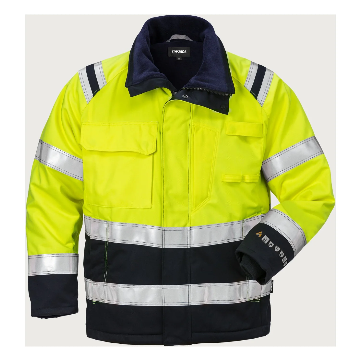 Fristads Flamestat high vis téli dzseki cl 3 4185 ATHS Hi-Vis sárga/matrózkék