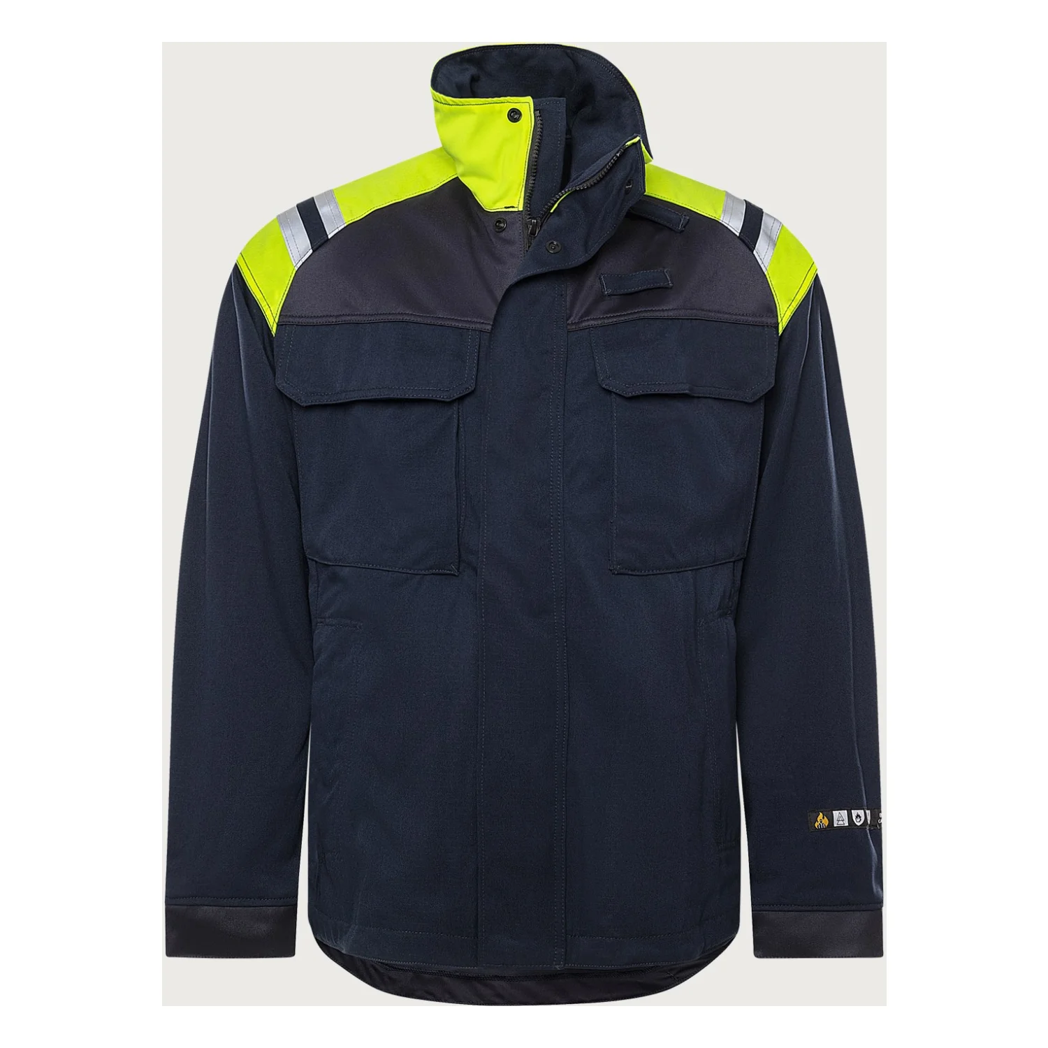 Fristads Flamestat dzseki 4965 MFA Matrózkék/Neon sárga