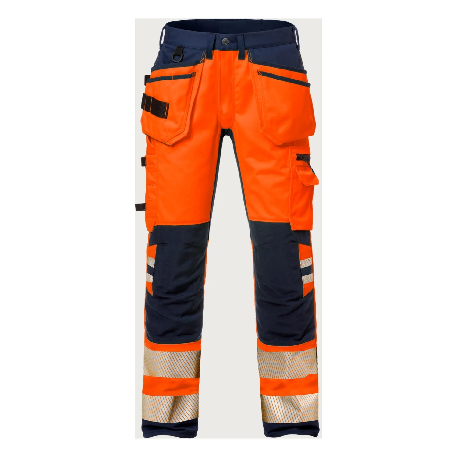 Fristads High vis craftsman sztreccs nadrág, cl. 2 2707 PLU Hi-Vis narancssárga/matrózkék