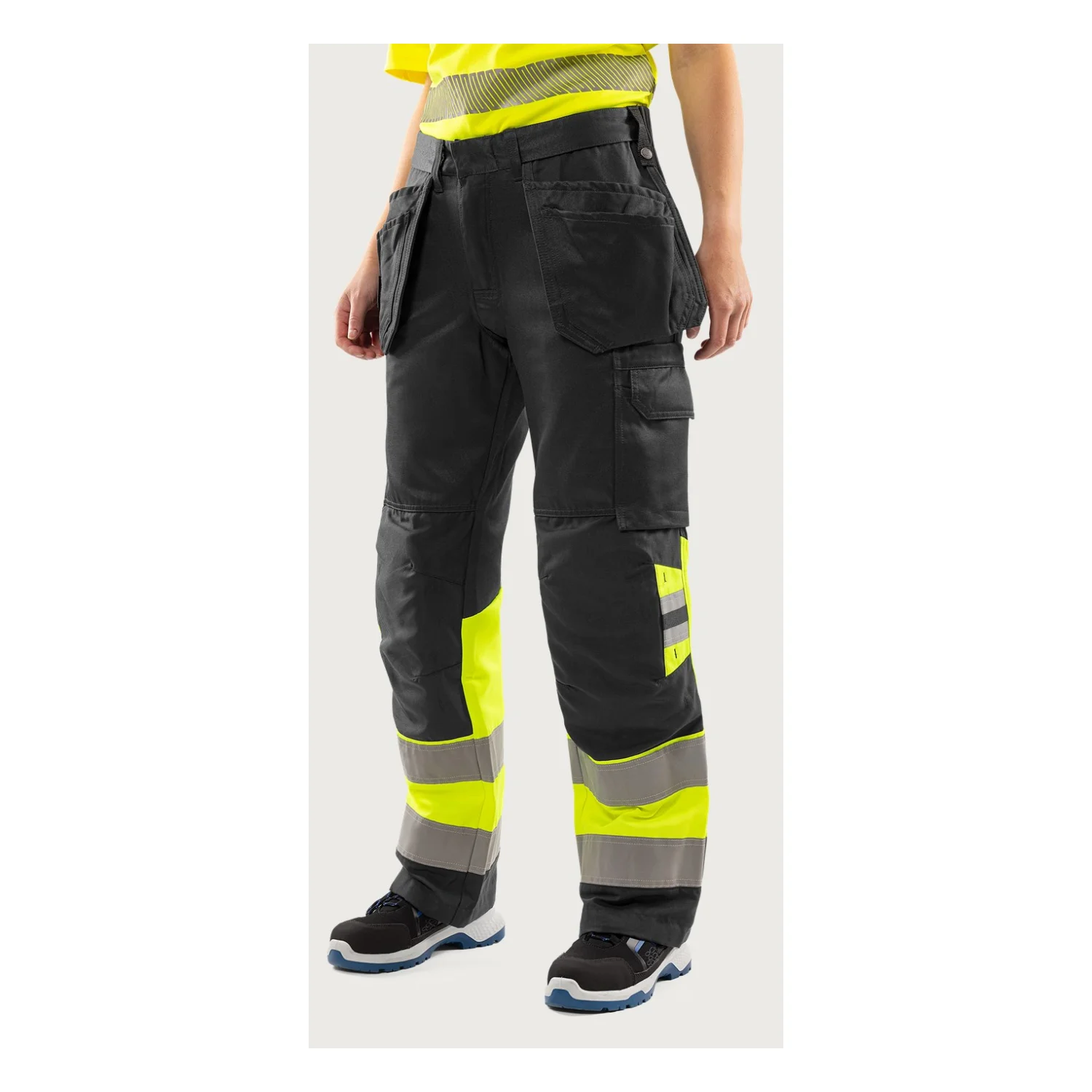 Fristads High vis szakiparos nadrág női class 1 2670 GPLU Hi-Vis sárga/fekete