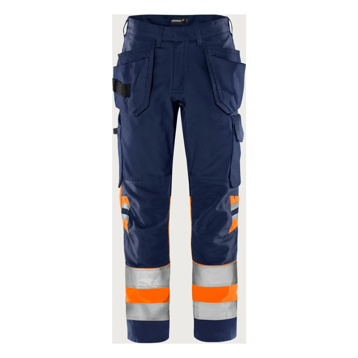Fristads High vis Green szakiparos nadrág class 1 2640 GPLU Hi-Vis narancssárga/matrózkék
