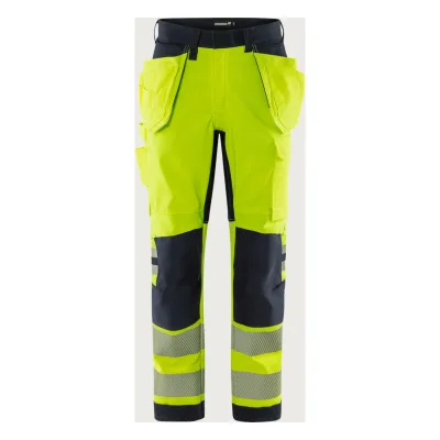 Fristads Flamestat Green high vis szakiparos sztreccs nadrág class 2 2952 GFS