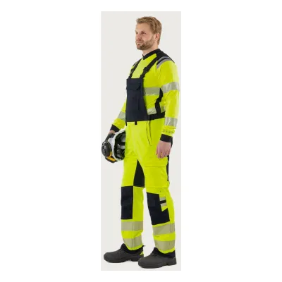 Fristads Flamestat Green high vis sztreccs kantáros nadrág class 2 1951 GFS