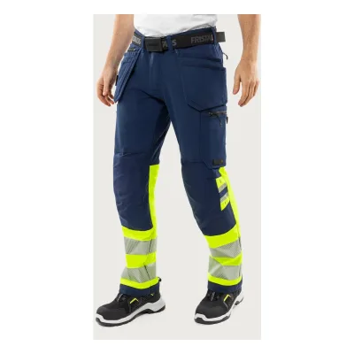 Fristads High vis Green craftsman sztreccs nadrág class 1 2643 GSTP