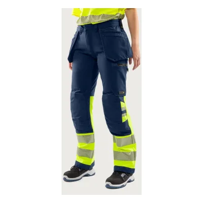 Fristads High vis Green craftsman sztreccs nadrág női class 1 2663 GSTP