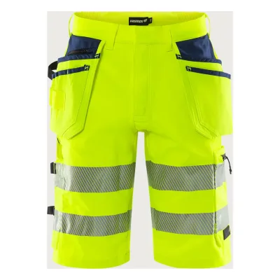Fristads High vis Green craftsman sztreccs rövidnadrág class 2 2646 GSTP