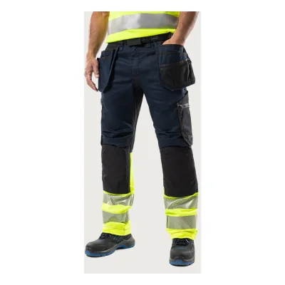 Fristads High vis Green szakiparos sztreccs nadrág class 1 2906 GWM 