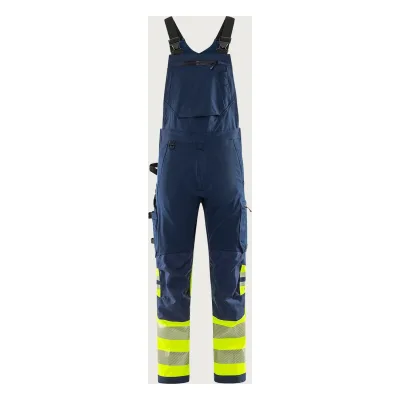 Fristads High vis Green sztreccs kantáros nadrág class 1 1032 GSTP