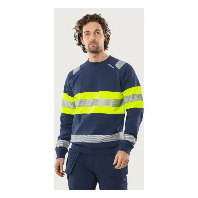 Fristads High vis Green sztreccs pulóver class 1 7530 GKC