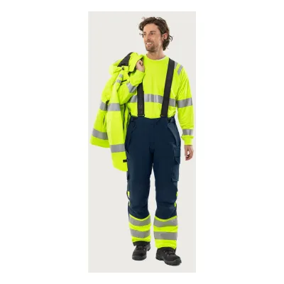 Fristads High vis Green sztreccs téli nadrág class 1 2681 GLPS
