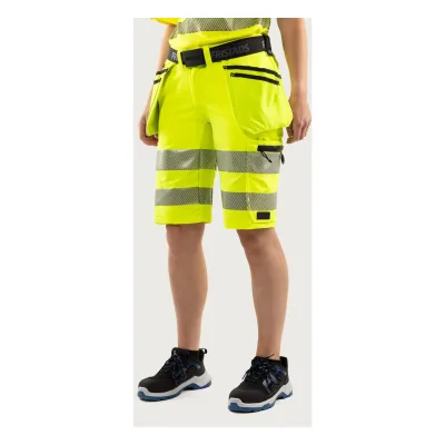 Fristads High vis szakiparos sztreccs rövidnadrág női class 1 2667 GSTP