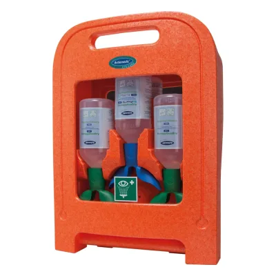 Actiomedic EYE CARE Medi2Protect TWIN I szemkimosó állomás 2 x 500 ml TWIN 0.9% nátrium-klorid oldattal + 1 x 500 ml TWIN BioPhos74 oldattal