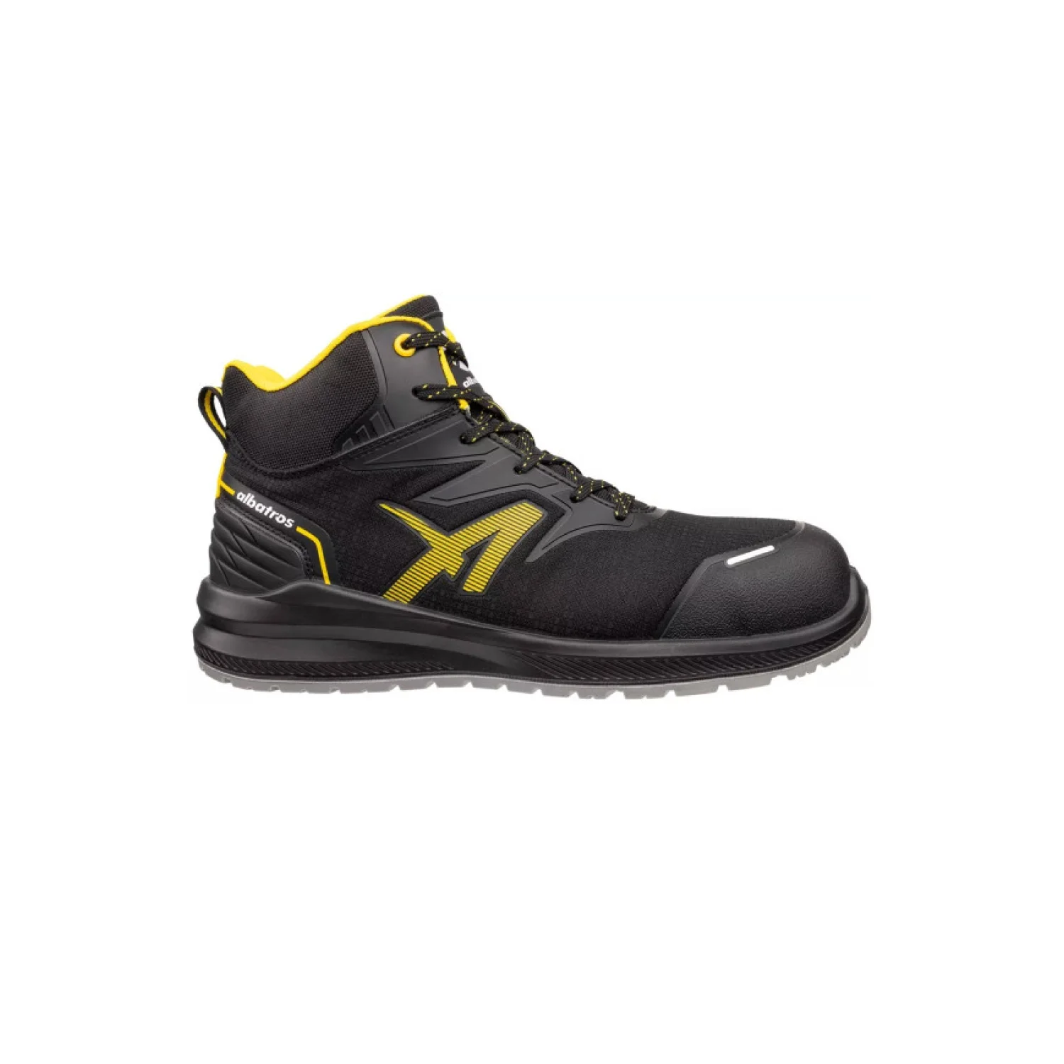 Albatros DALTON Blk Yellow Mid S3L ESD FO SR munkavédelmi bakancs Fekete/sárga