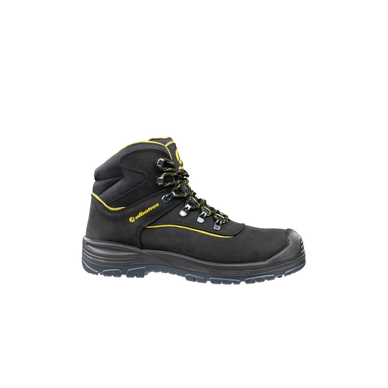 Albatros Gravel Mid S3S FO SR munkavédelmi bakancs Fekete/sárga