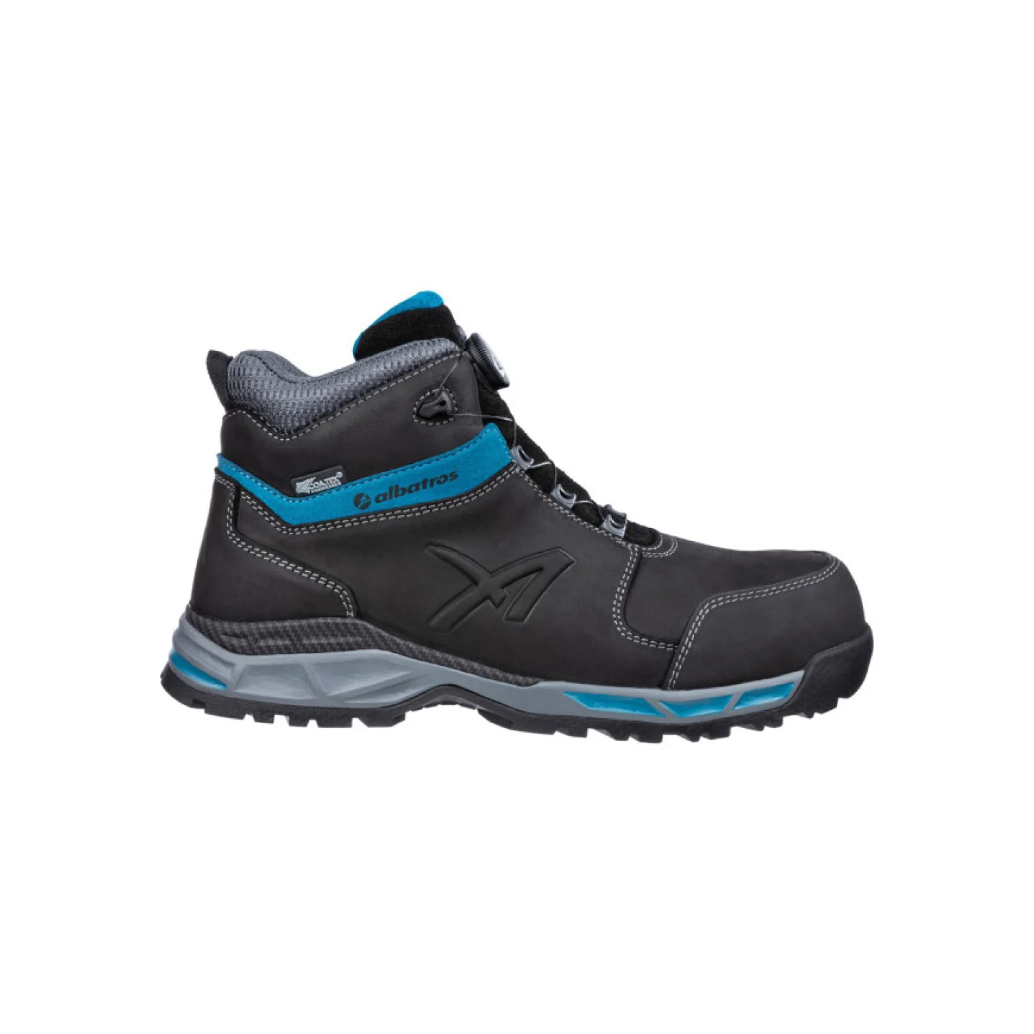 Albatros Tofane Black QL CTX Mid S7S ESD FO HRO SR munkavédelmi bakancs Fekete/kék