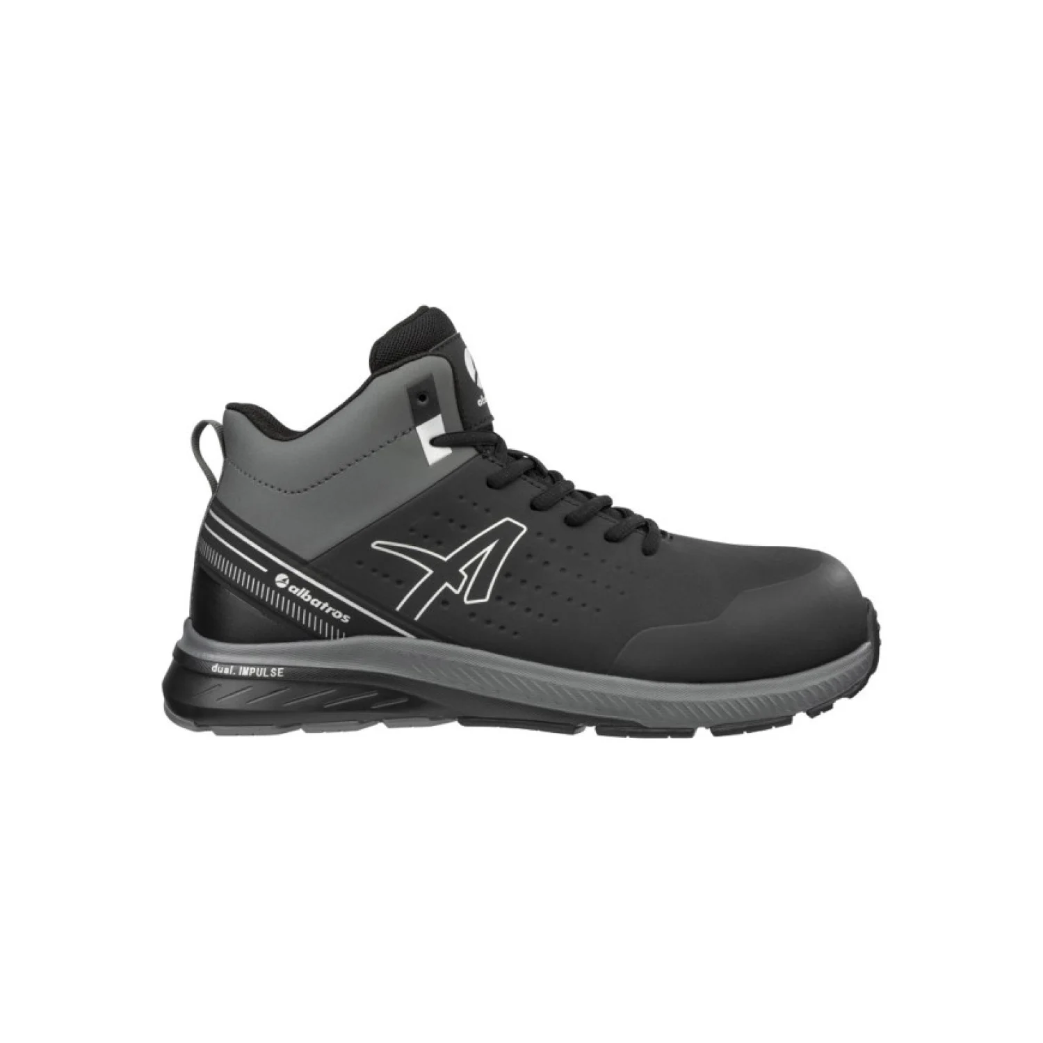 Albatros Vigor 2 Impulse Black S3S ESD FO HRO SR munkavédelmi bakancs Fekete/szürke