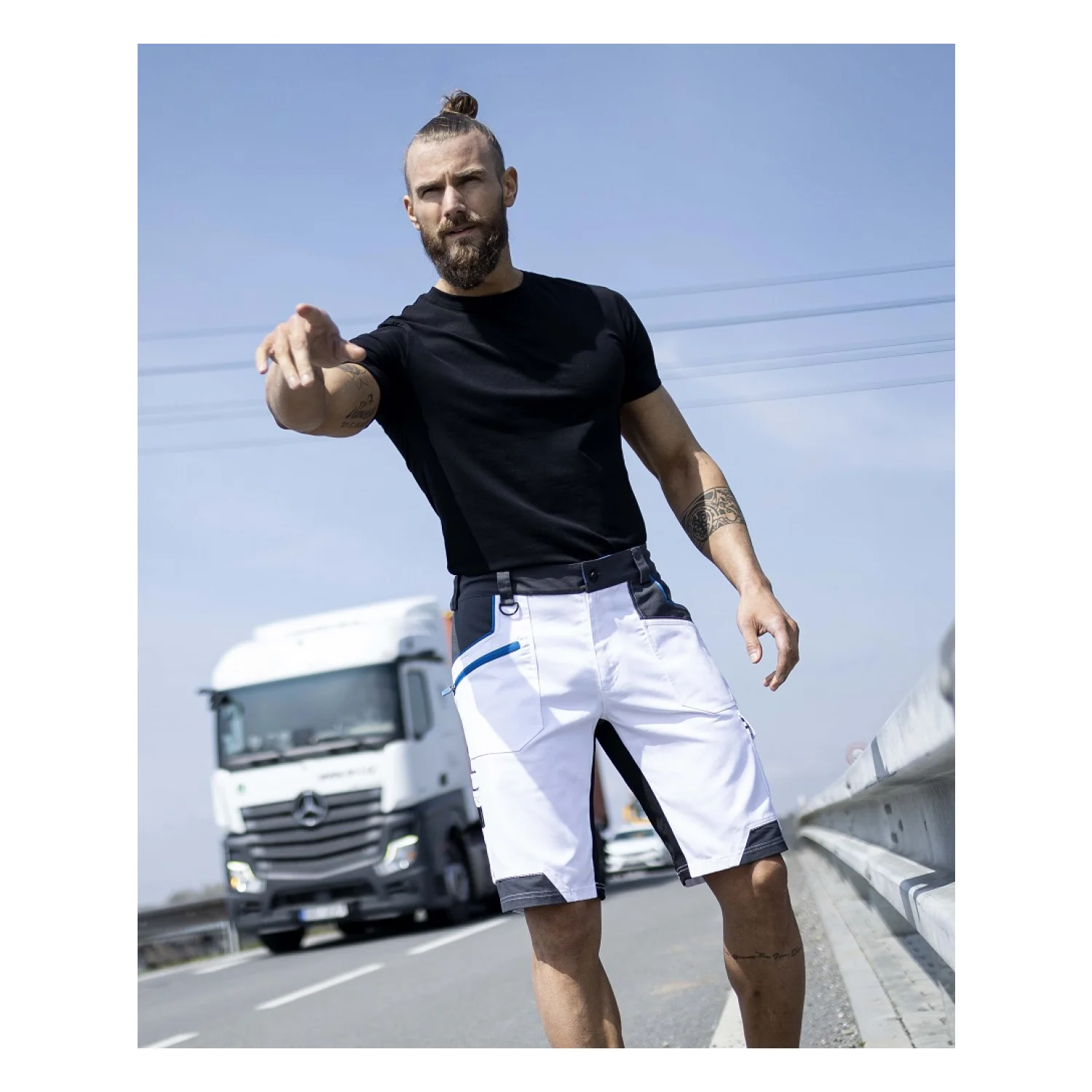 ARDON®4Xstretch férfi rövidnadrág Fehér
