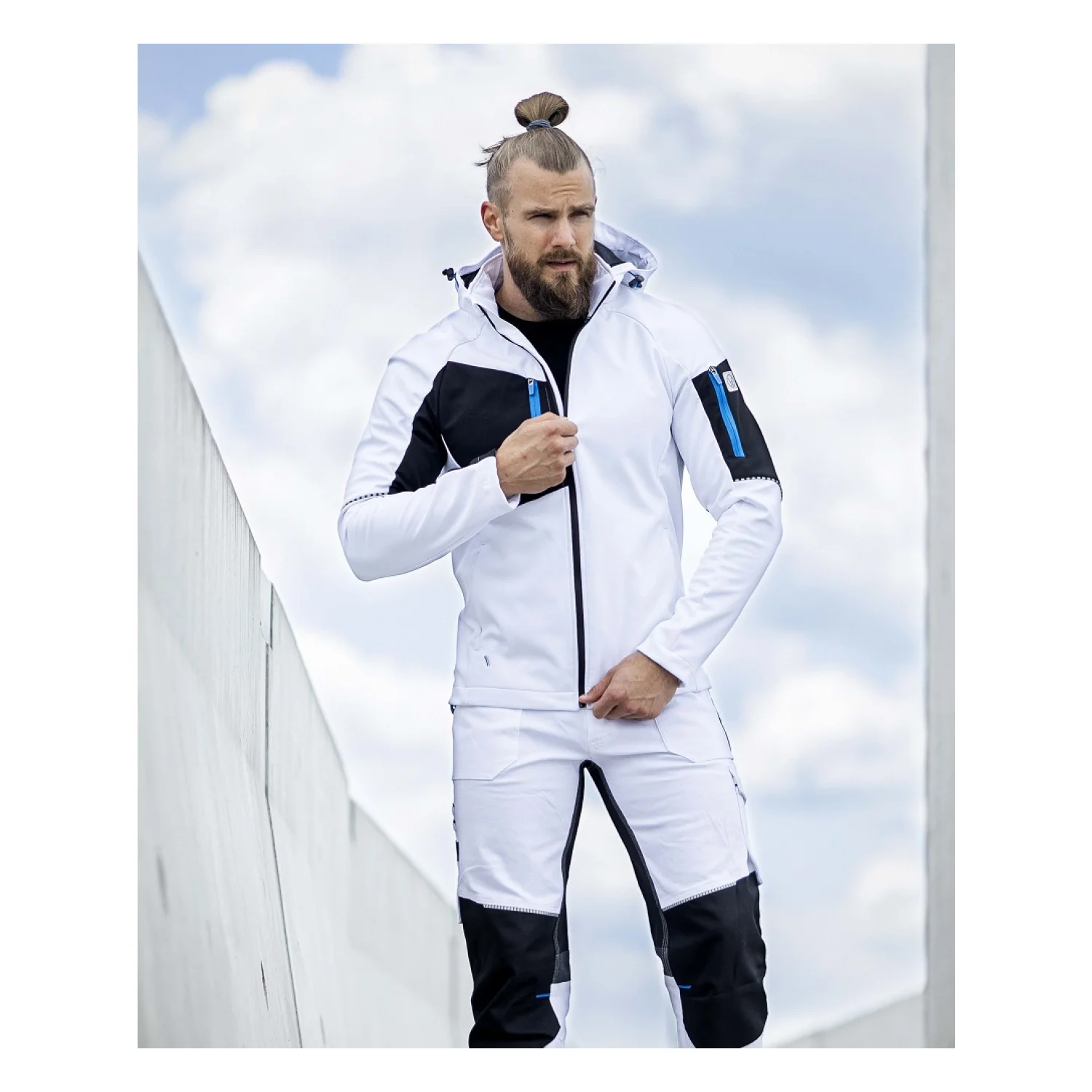 ARDON®CITYCONIC - férfi kapucnis softshell dzseki Fehér