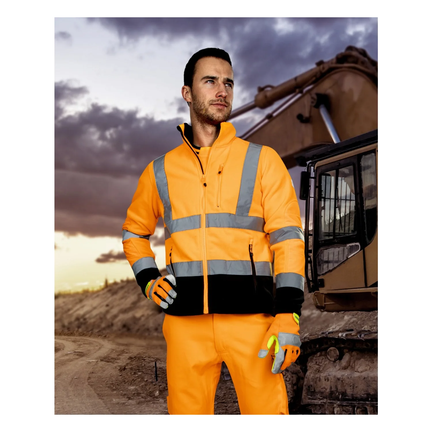 ARDON®SIGNAL láthatósági fleece melegítő felső Narancssárga