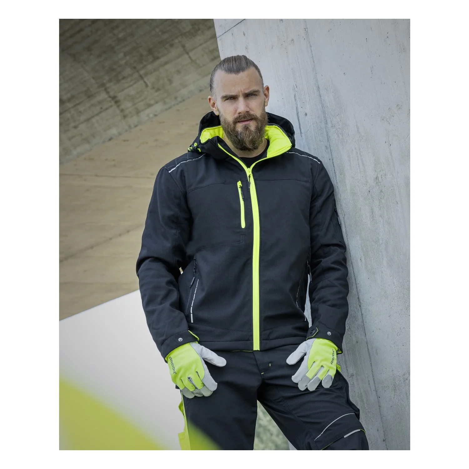 ARDON®VISION - férfi téli softshell kabát Fekete