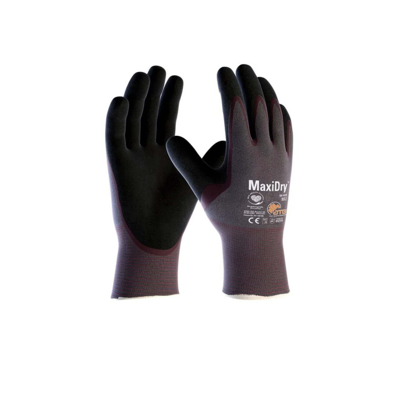 ATG® mártott kesztyű MaxiDry® 56-424 Fekete