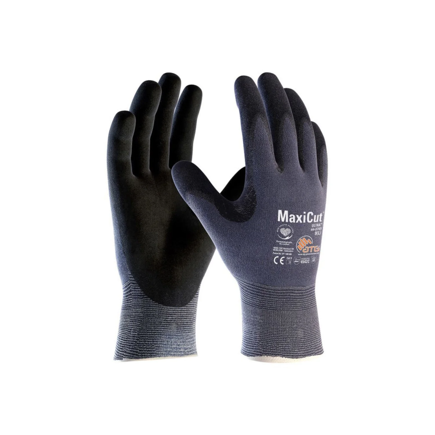 ATG Maxicut(5) Ultra mártott kesztyű 44-3745 Fekete/kék