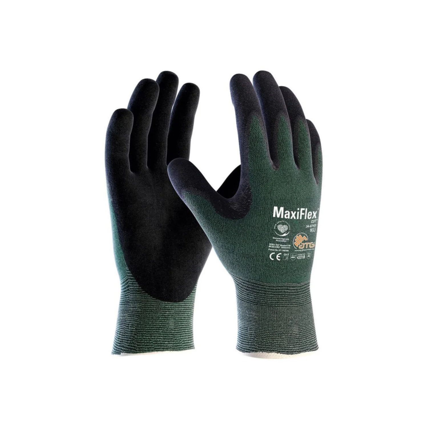 ATG MaxiFlex Cut mártott kesztyű - 34-8743 Fekete/zöld