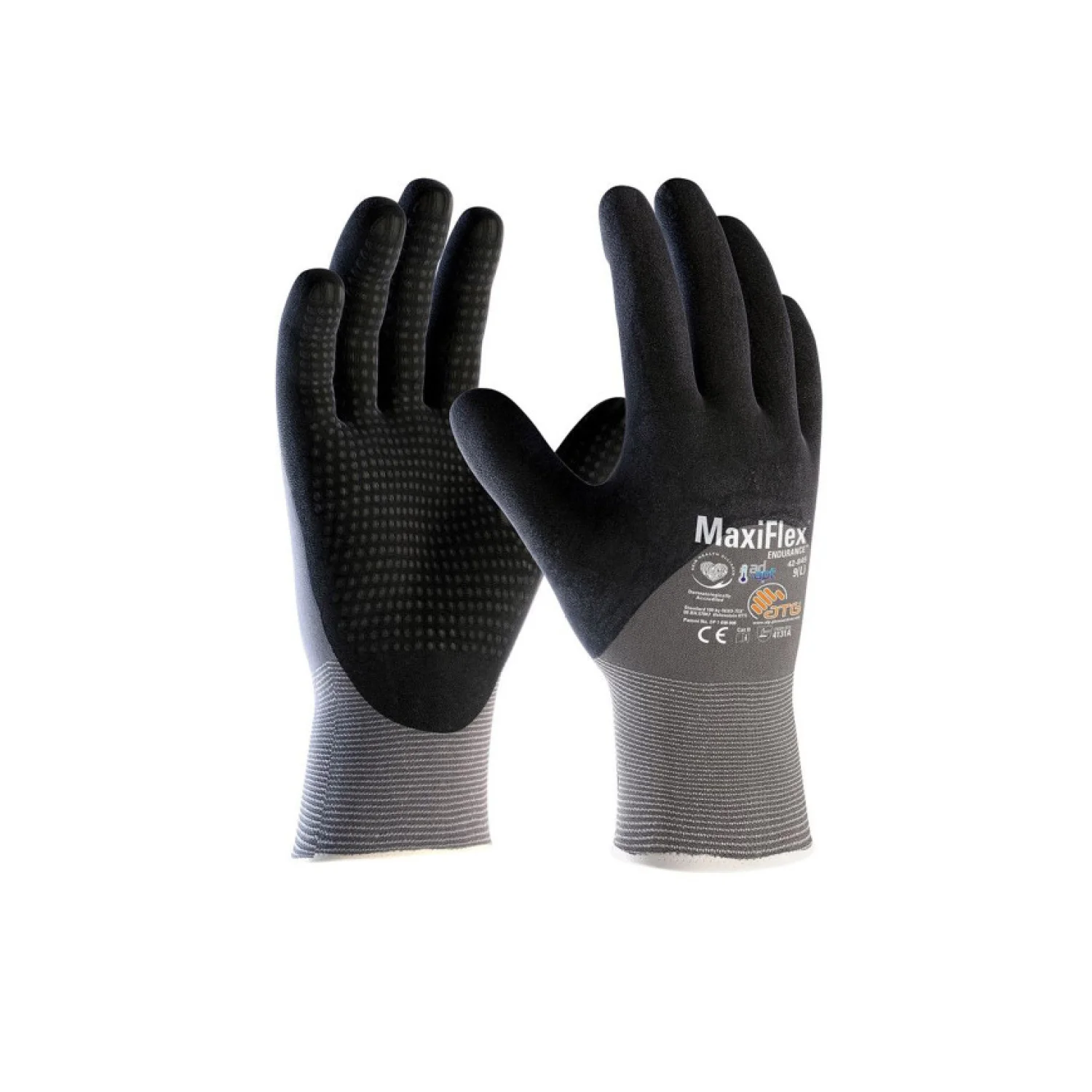 ATG Maxiflex Endurance mártott AD-APT kesztyű - 42-845 Fekete