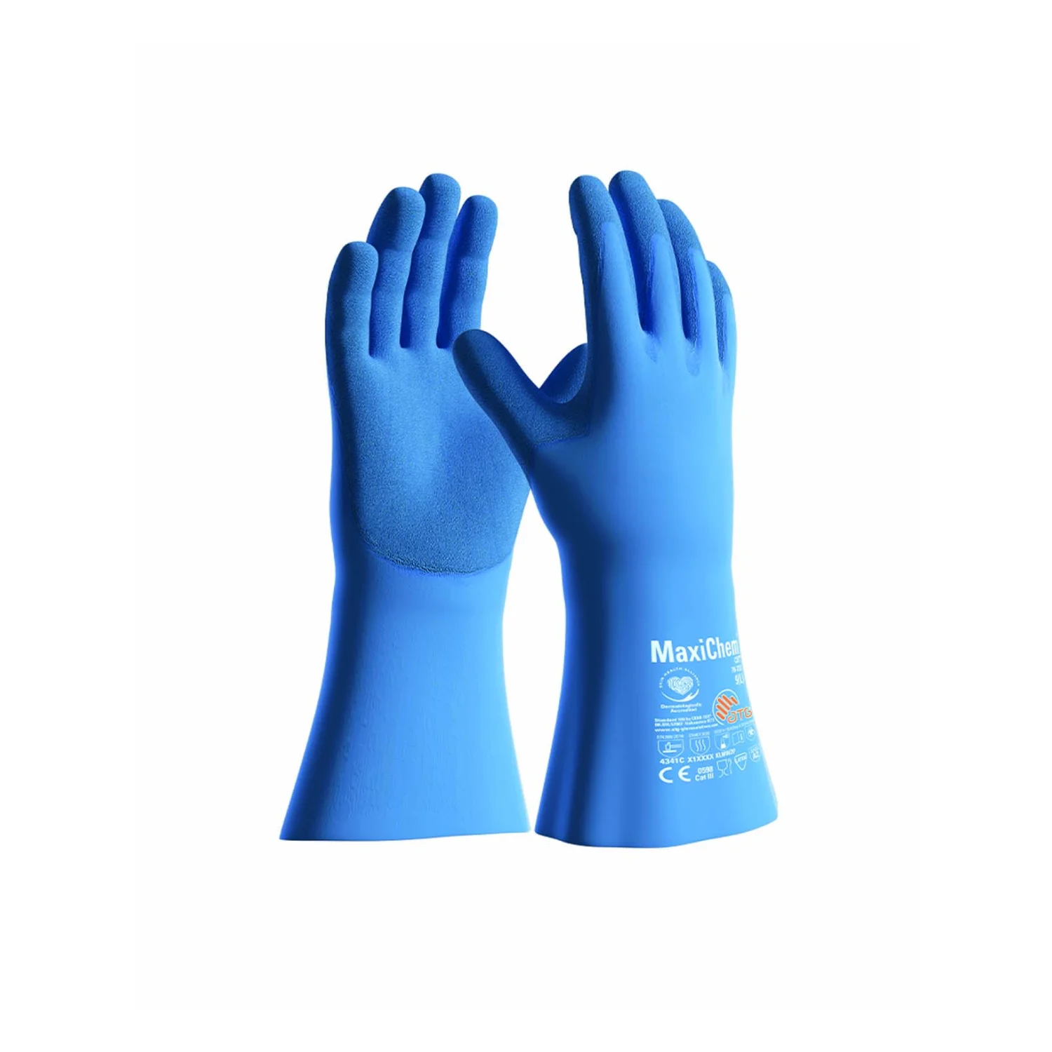 ATG® vegyszeres kesztyű MaxiChem® Cut™ 76-733 TRItech™ Kék