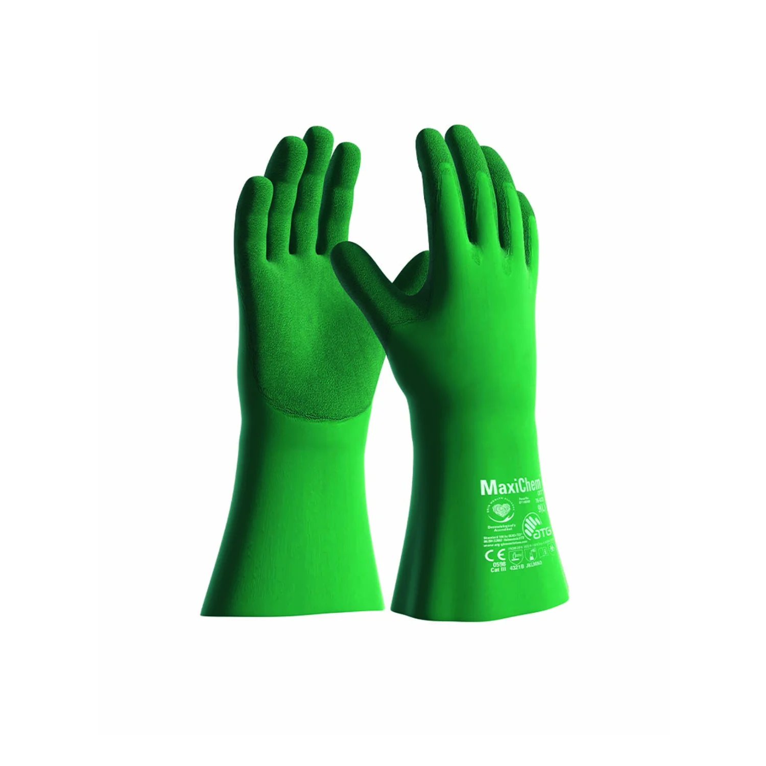ATG® vegyszeres kesztyű MaxiChem® Cut™ 76-833 TRItech™ Zöld