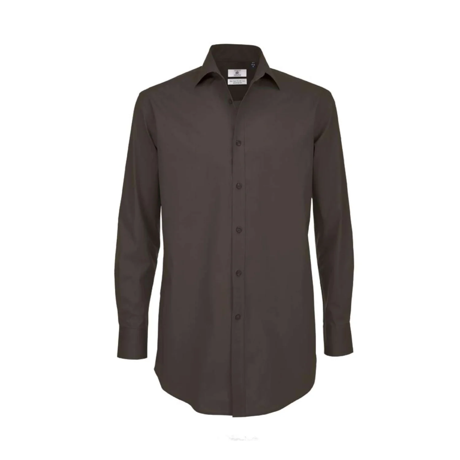 B&c black tie hosszú ujjú ing /FÉRFI Coffee bean