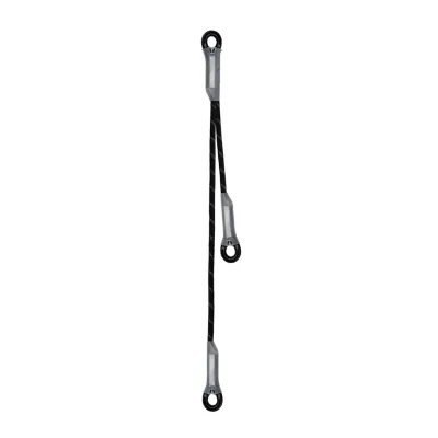 Biztosítókötel Irudek Nexion 258, félstatikus, fekete/szürke, 30cm / 65cm rögzítőkötel