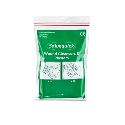 Cederroth Salvequick sebtisztító és sebtapasz készlet, 20 db