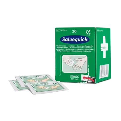 Cederroth Salvequick sebtisztító kendő elsősegély állomás utántöltő, 20 db