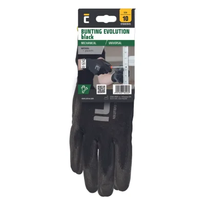 Cerva BUNTING EVO BLACK kesztyű akasztófüllel