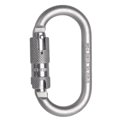 CERVA Ovális karab.twist lock acél/cink karabiner