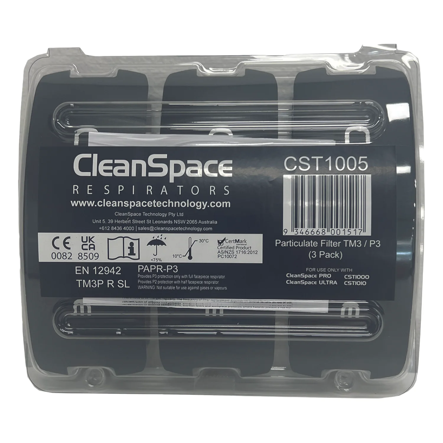 CleanSpace szűrő TM3 P3 CST1005 3db szűrőbetét