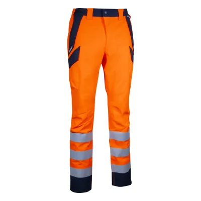 Alumbres (02 arancio FLUO/SÖTÉTKÉK cofratex membrános bélelt vízálló láthatósági nadrág