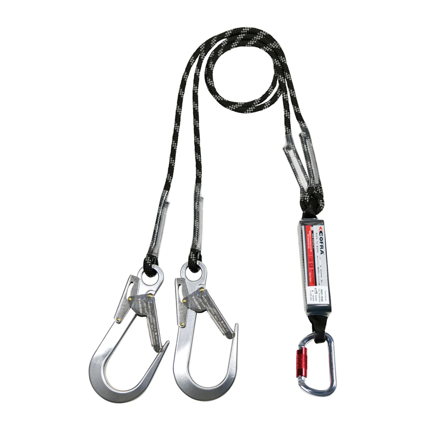 COFRA Cruxon 2m 10DB energiaelnyelő + kötél + 3 karabiner (2RUGÓS/1CSAVAROS)