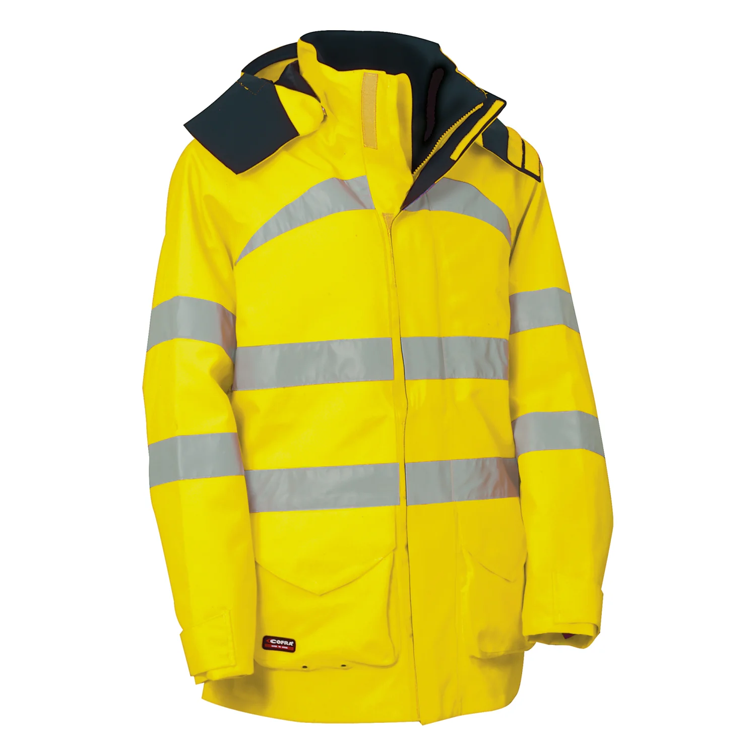 COFRA Devon gore-tex láthatósági télikabát Borostyán fluo