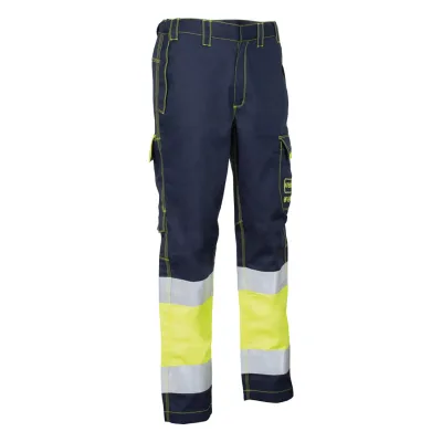 COFRA Flarend lángálló antisztatikus deréknadrág hi-vis betéttel