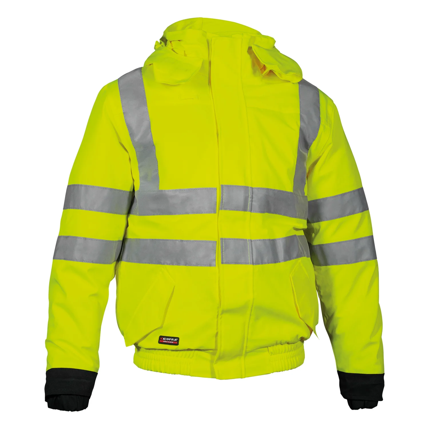 COFRA Fluo láthatósági munkaruha felső Borostyán/marine