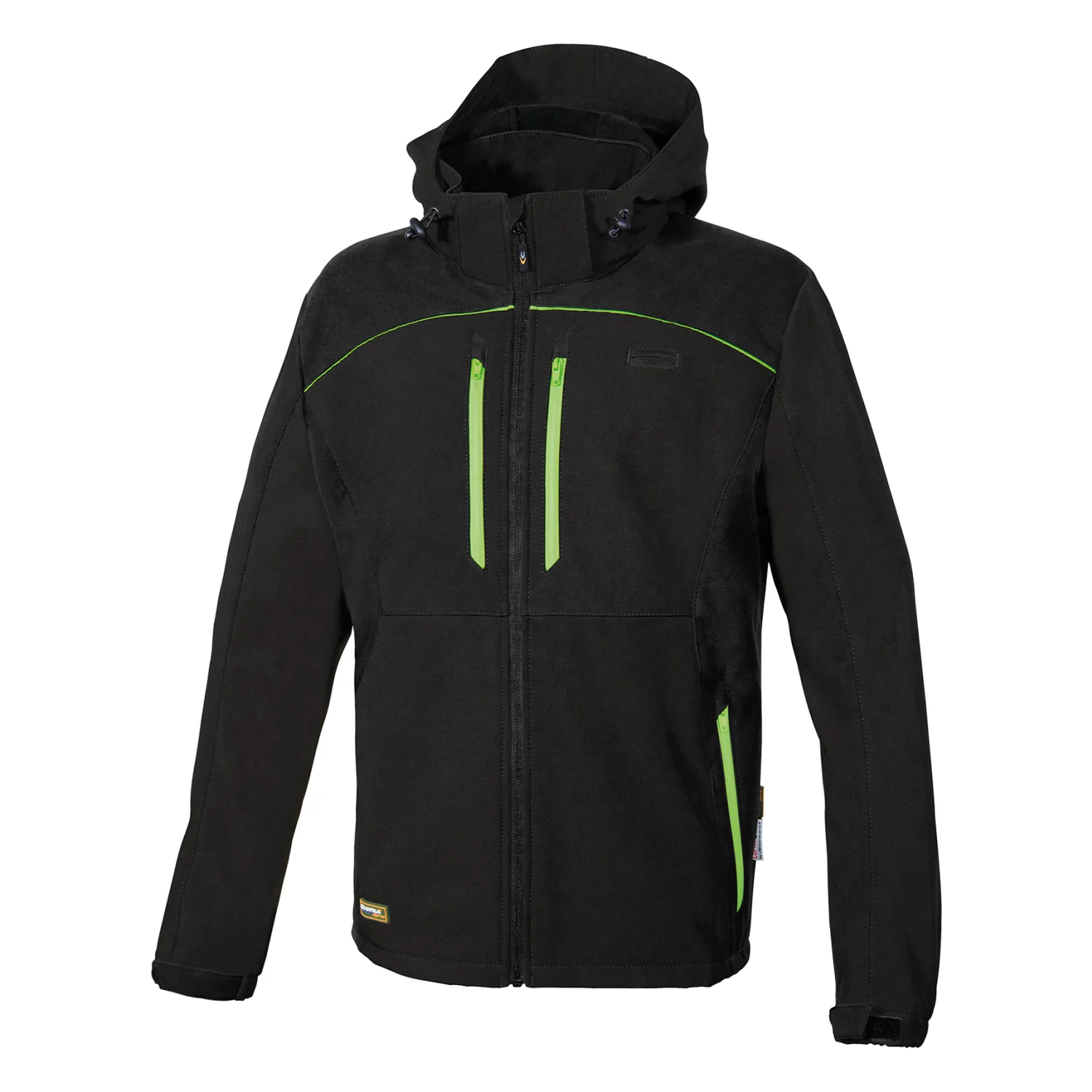COFRA Klarbo bélelt membrános softshell dzseki Fekete/limezöld