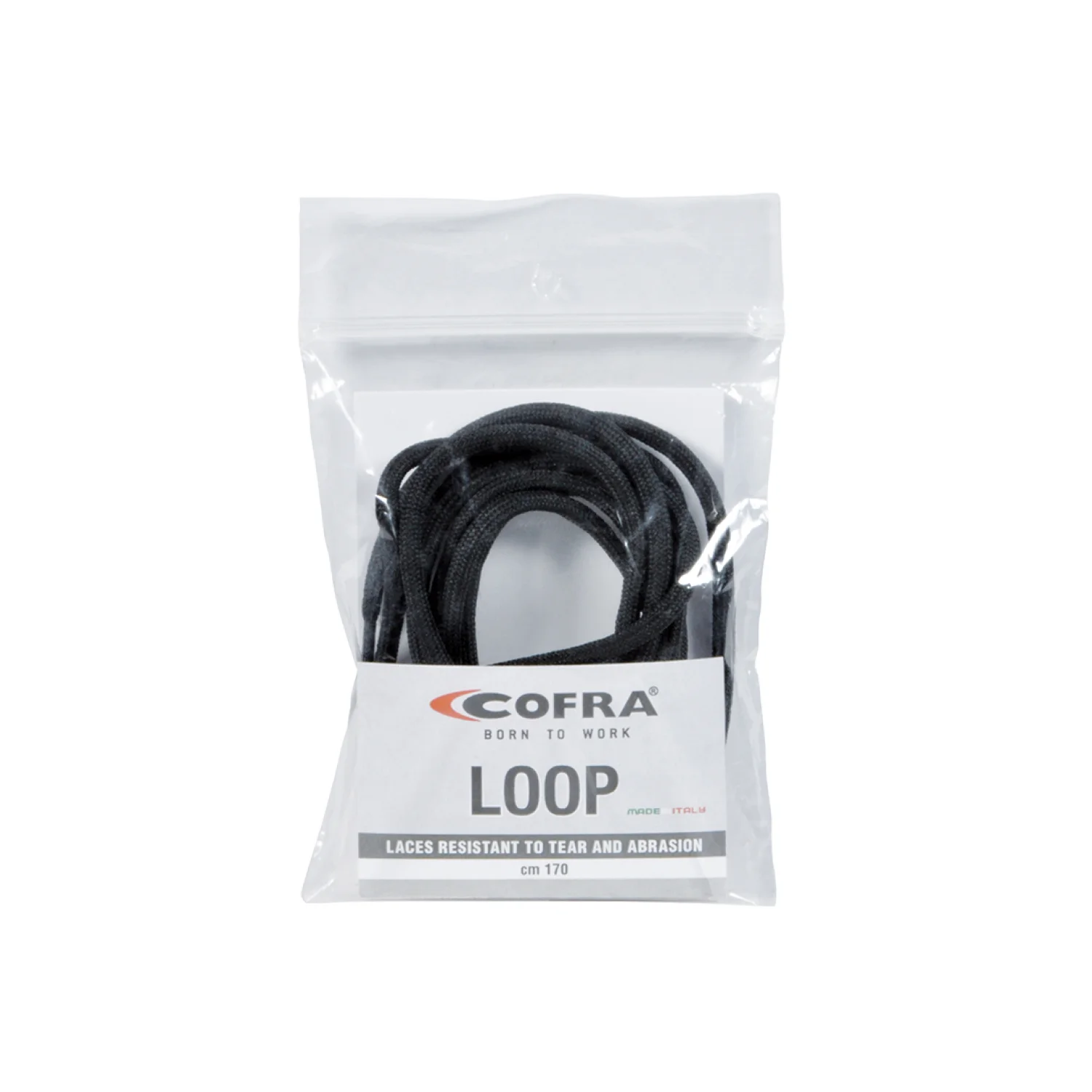 COFRA Loop fekete CM.170 cipőfűző 170 cm